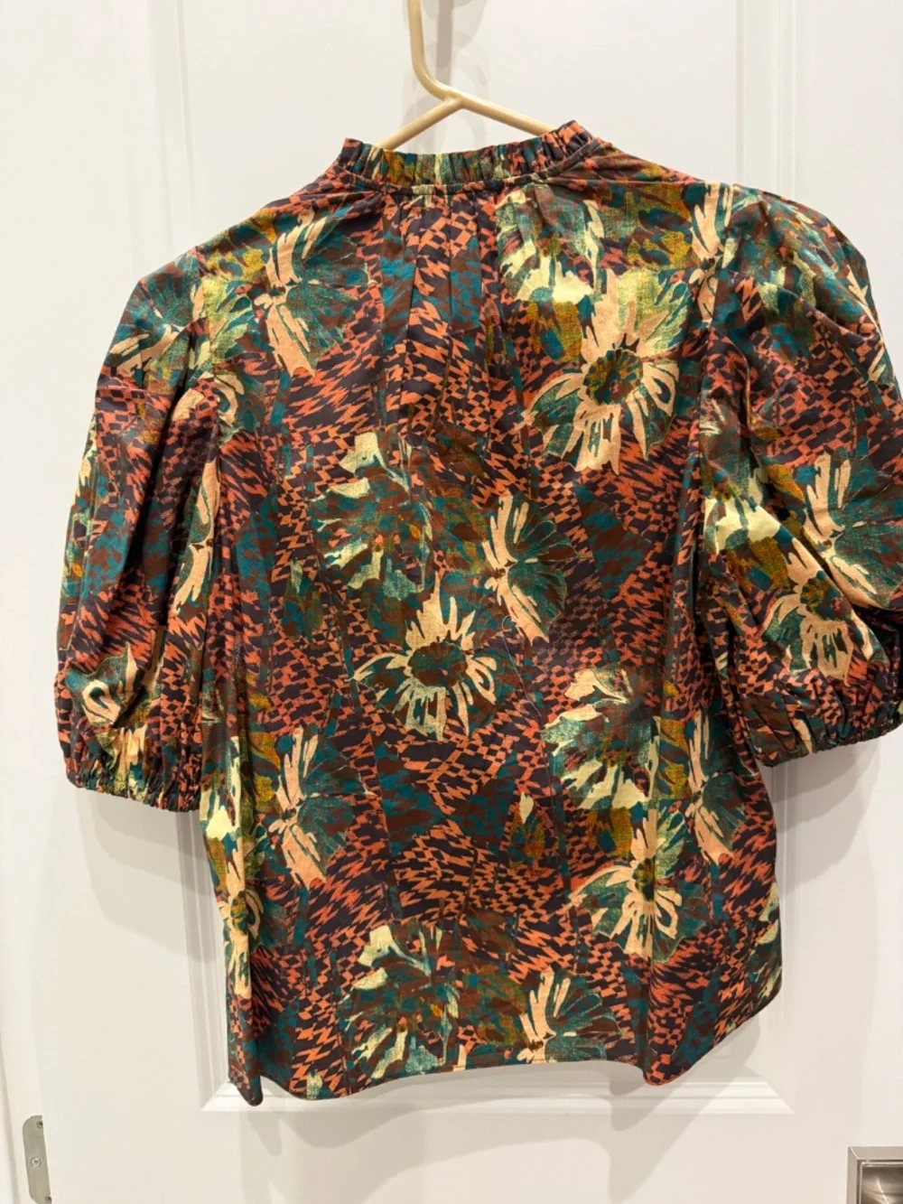 Ulla Johnson Floral Print Puff Sleeve Blouse – Size XS